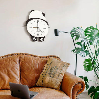 Panda Wall Clocks for Living Room, Modern Simplicity Atmosphere, Household Decoration, Hanging Watch, Creative Clock, Fashion